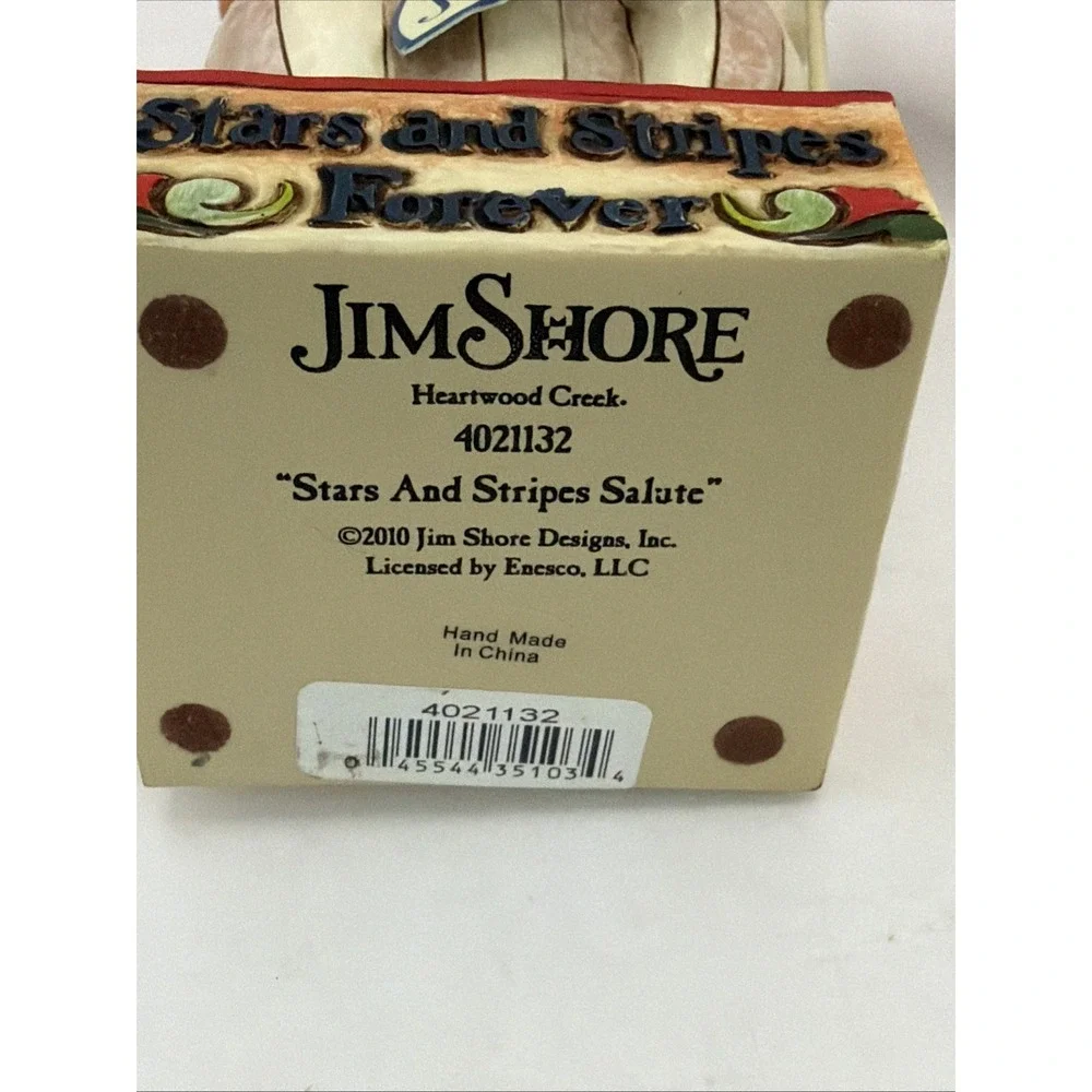 Jim Shore Heartwood Creek Resin Cat Figurine Stars and Stripes Patriotic